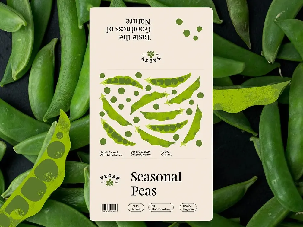 Produce packaging layout example
